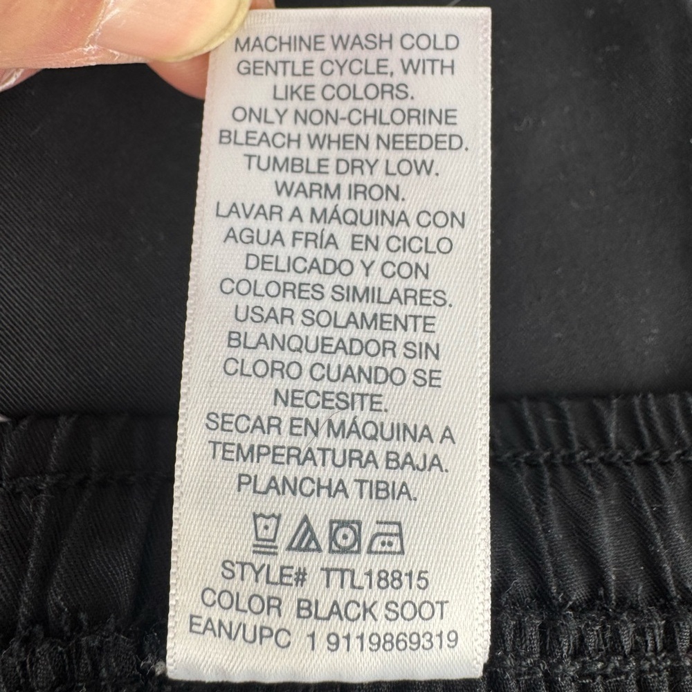 Time and Tru Black Casual Stretchy Waist Pants with Pockets - Picture 5 of 5
